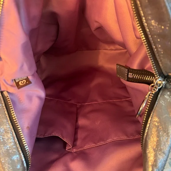 Coach Poppy Glam Metallic Silver Tote Convertible Bag 15290 - Picture 8 of 8